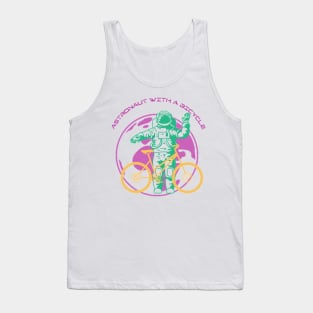 Astronaut With Bicycle, Earth Tank Top